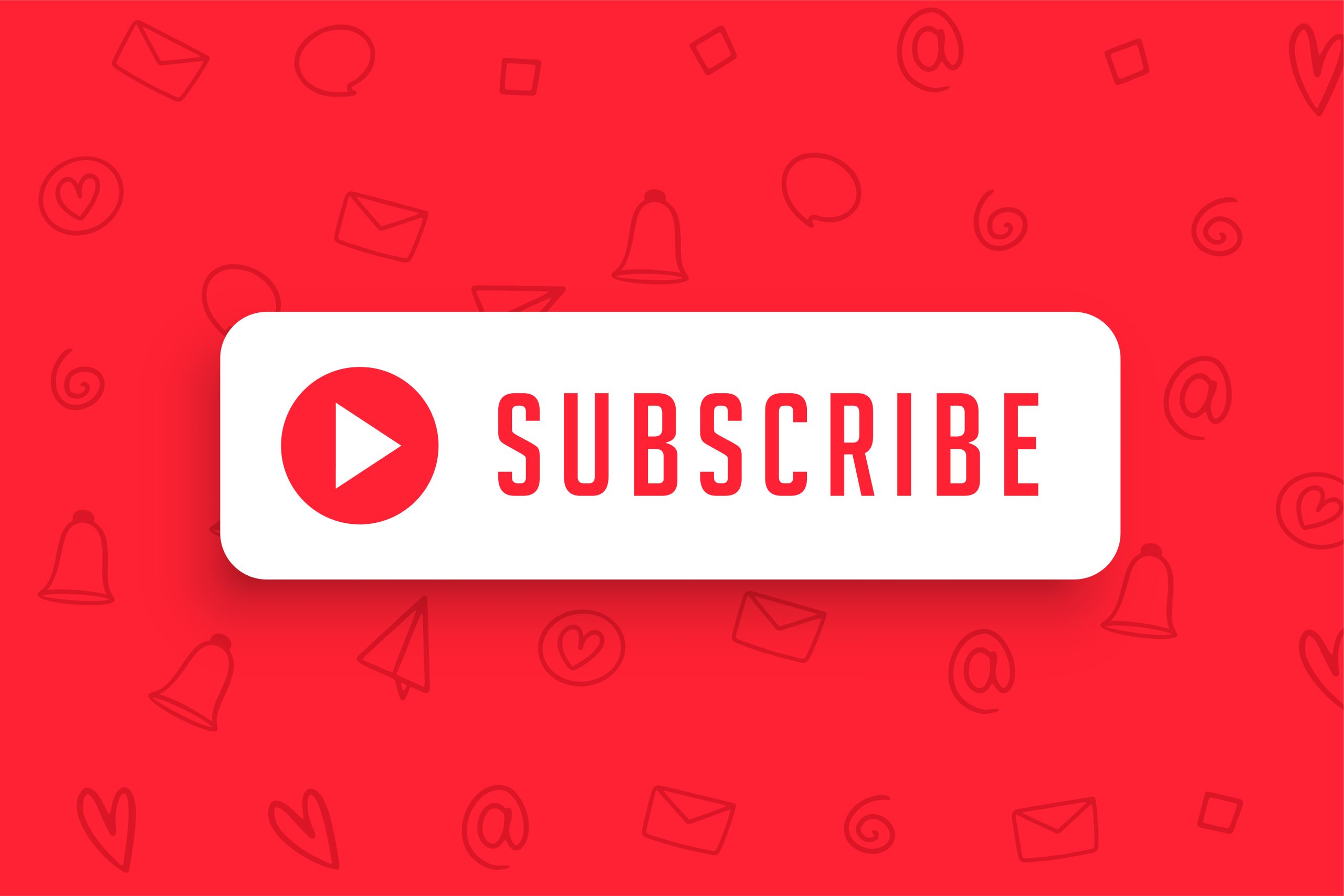 subscribe button on red background